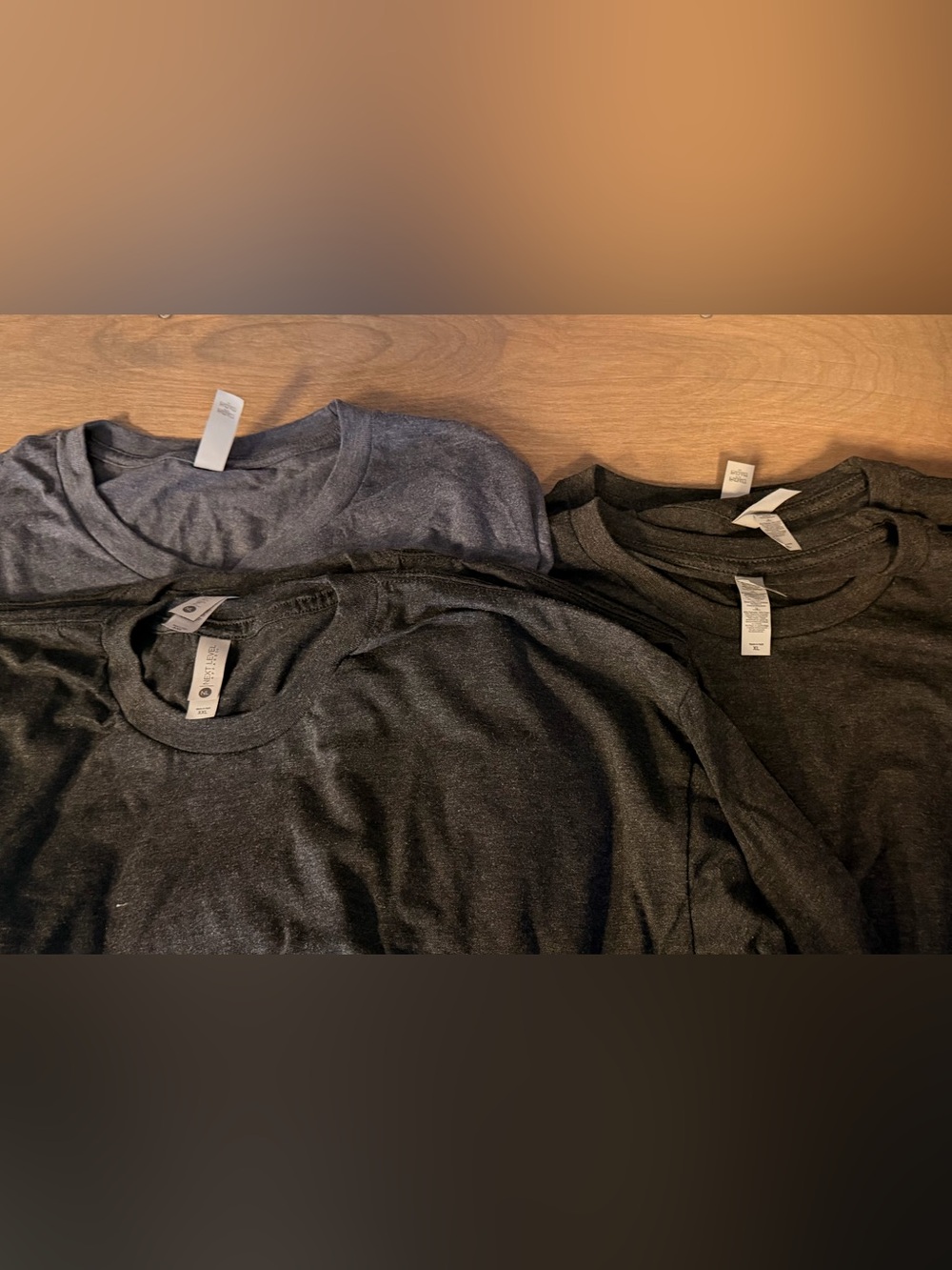8 - Next Level T Shirts Brand New  - Black & Charcoal Heather